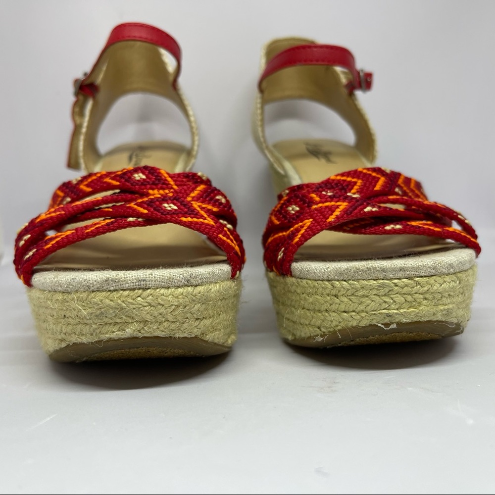 Lucky Brand Woven Strap Platform Espadrille Wedges - Picture 7 of 11